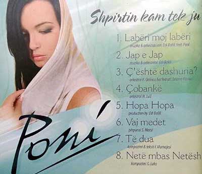 PONI albumi Shpirtin kam tek ju
